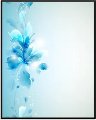 Produktbild von Wallario Wandbild Blaues Blumenbuket, Größe: 40,30 x 50,30 cm, Poster mit schwarzem Aluminiumrahmen