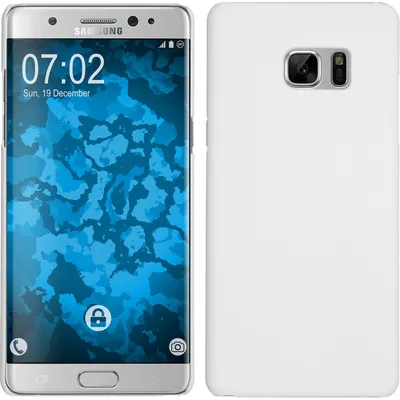 Produktbild von PhoneNatic Case kompatibel mit Samsung Galaxy Note FE - Hülle weiß gummiert Hard-case Cover