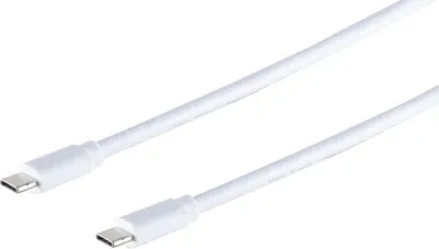 Produktbild von USB Kabel 3.1 A Stecker -USB 3.1 C Stecker weiß 1m