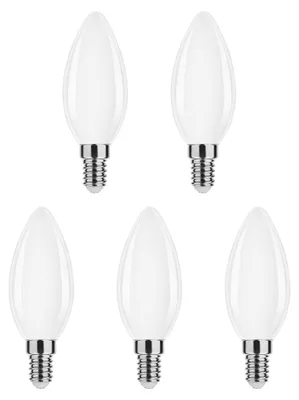 Produktbild von Modee E14 LED Filamentlampe 4W 470lm 4000K Neutralweiß Mattiert 5 Stück
