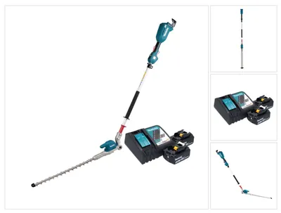 Obrázok produktu pre Akumulátorové nožnice na živý plot Makita DUN 500 WRT2 18 V 50 cm bezkartáčové + 2x akumulátor 5,0 Ah + nabíjačka