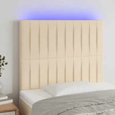 Produktbild von LED Kopfteil Creme 100x5x118/128 cm Stoff