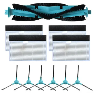 Ersatzbürsten-Set: Hauptbürste, 6 Seitenbürsten, 4 Filter
