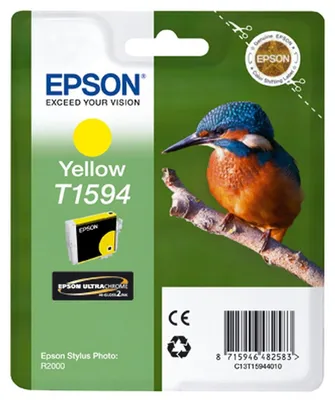 Produktbild von Epson T1594 Yellow, Gelb, Tinte auf Pigmentbasis, 17 ml, 1 Stück(e), 1200 Seiten