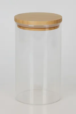 Produktbild von Vorratsglas 960 ml mit Bambusdeckel – praktisches Aufbewahrungsglas für Lebensmittel, ideal für Küche, Vorratsraum und nachhaltige Organisation
