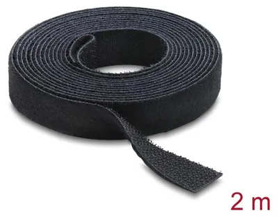 Produktbild von DELOCK Klettband auf Rolle L 2 m x B 13 mm schwarz