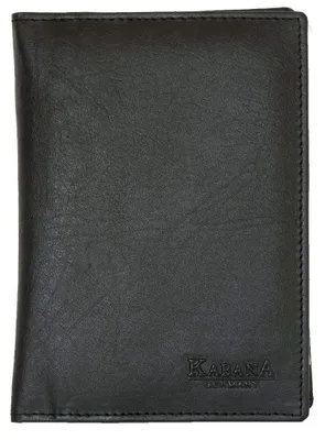 Immagine prodotto di Portafoglio per passaporto in pelle, unisex, colore nero
