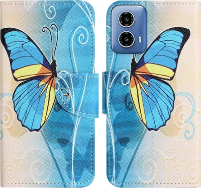 Produktbild von Motorola Moto G35 Hülle - Coverup Klapphülle - Blauer Schmetterling
