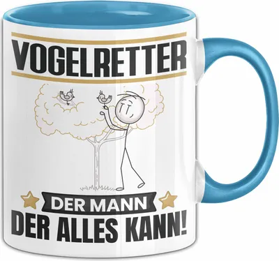 Produktbild von Vogelretter Tasse Geschenk für Vogelretter Der Mann Der Alles Kann Geschenkidee zum Geburtstag (Blau)