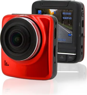 Obrázek produktu pro COMPASS Kamera do auta Full HD 2,4" červená GPS 33613