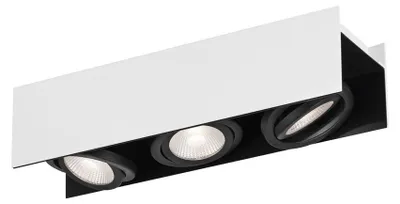 Productafbeelding van Eglo LED Deckenleuchte Strahler Vidago Weiß/Schwarz 3 x 5,4W 1530lm warmweiß 3000K Dimmbar schwenkbar