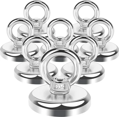 Obrázek produktu pro Silné neodymové magnety - extra přilnavost - 8 kusů - průměr 32 mm