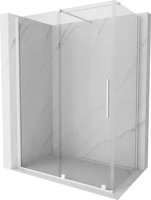 Immagine prodotto di Mexen Velar cabina doccia scorrevole 140 x 80 cm, trasparente, bianca - 871-140-080-01-20