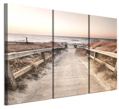 Image de Ensemble de 3 tableaux décoratifs LUMASOUL pour salon, représentant un paysage, dimensions 90x60 cm. Ensemble de 3 tableaux sur toile, idéal pour chambre, couloir, bureau et cuisine