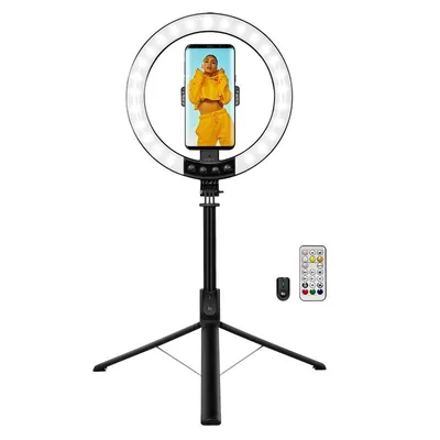 Produktbild von LogiLink Smartphone-Ringlicht mit Selfie-Stick-Stativ