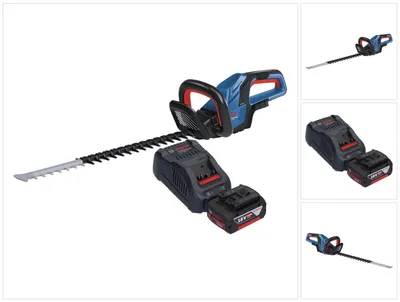 Image de Bosch GHE 18V-60 Professional Taille-haies sans fil 18 V 60 cm Brushless + 1x batterie 5,0 Ah + chargeur