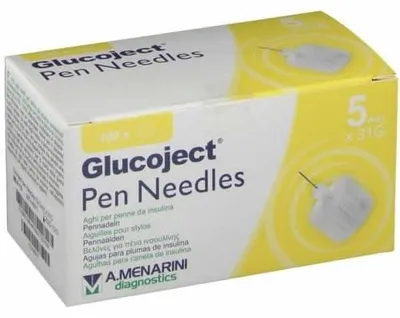 Obrázek produktu pro Menarini Glucoject Aguja Insulina 31gx5mm 100 balení