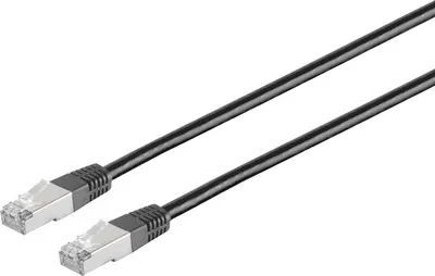 Produktbild von kabelbude KB75111-0.25S02, 0,25 m, Cat5e, F/UTP (FTP), RJ-45, RJ-45, Schwarz
