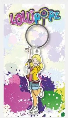 Image de Lollipopz Porte-clés en caoutchouc - jaune