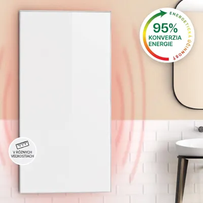 Obrázok produktu pre Infračervený ohrievač Klarstein Wonderwall, 720 W elektrický ohrievač pre izby a kúpeľne, infračervený ohrievač s diaľkovým ovládaním a termostatom, elektrický ohrievač bez CO2, infračervený ohrievač na stenu