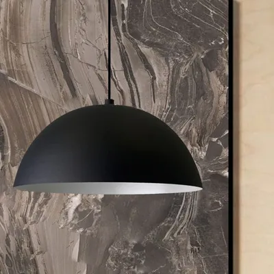 Produktbild von Lipeo Industrielle Pendelleuchte Metall Groß 26 cm, Hängelampe Industriell Lampe Vintage Hängeleuchte, Retro Pendelleuchte Esstisch - Schwarz