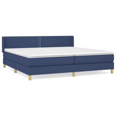 Produktbild von vidaXL Boxspringbett mit Matratze Blau 200x200 cm Stoff