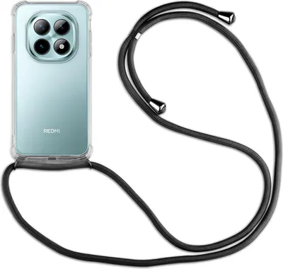 Produktbild von Handykette für Xiaomi Redmi Note 15 4G / 5G Hülle mit Band Case Handyhülle mit Kette in Schwarz