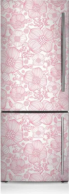 Produktbild von Dekoration Kühlschrank Aufkleber Magnete Küche Kühlschrankmagnete 70x190 cm - Blumenrisslinie.