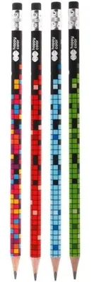 Produktbild von Dreieckiger Bleistift 2B PIXI Blox (24 Stück) HAPPY COLOR - GDD