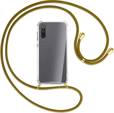 Produktbild von Handykette Backcover-Schutzhülle mit Band (Metall goldfarben) für Xiaomi Mi 9 SE - khaki