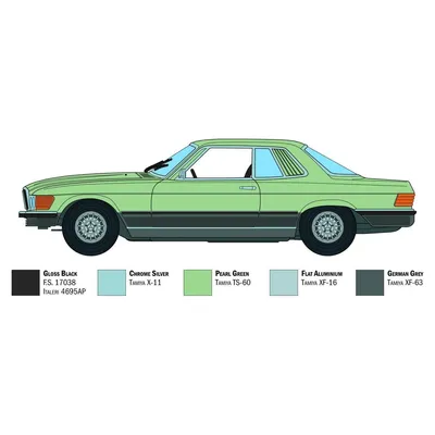 Immagine prodotto di 1:24 Mercedes 500 SLC Kit di montaggio – auto d'epoca dettagliata
