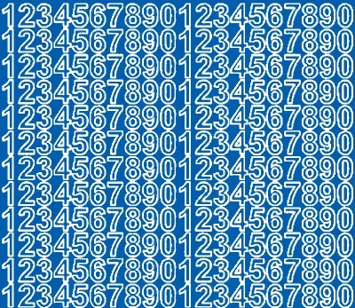 Produktbild von Selbstklebende Zahlenaufkleber, 1,5 cm, blau glänzend