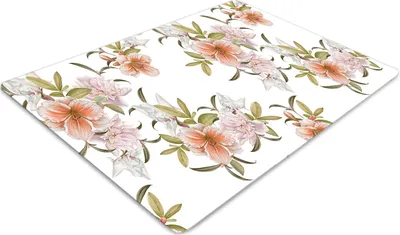 Produktbild von Stuhlunterlage Bürostuhlunterlage 120 cm x 90 cm Bodenmatte Bürostuhlunterlage - Frühlingsblumen