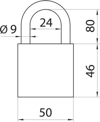 Produktbild von ABUS 70IB/HB80 Vorhängeschloss mit verlängertem Bügel, blau
