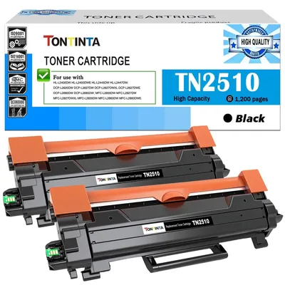 Image de Cartouches de toner compatibles pour divers imprimantes Brother (2 Noires)