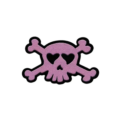 Produktbild von Patch Klebstoff Rosa Schädel für Textilien