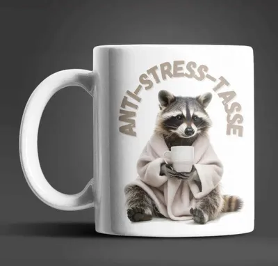 Produktbild von Waschbär Anti Stress Keramik Kaffeetasse Teetasse Tasse Geschenke