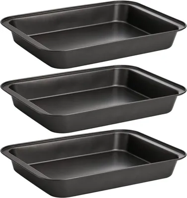 Produktbild von Lyellfe Rechteckige Antihaft Backform Set 33x22,9cm 3er-Pack