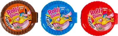 Produktbild von Funny Candy Rolli eraser with tattoo sticker 30 x 15 grams