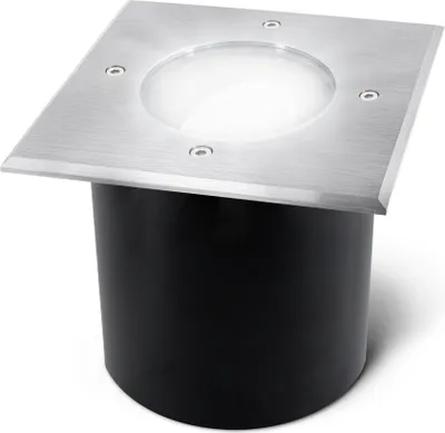 Produktbild von SSC-LUXon JADINA Outdoor Bodenstrahler schwenkbar flach mit LED Lampe 4W 230V neutralweiß - IP67 Spot quadratisch befahrbar
