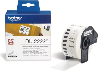 Produktbild von Brother Endlosetiketten Papier weiß, 30,48 m x 38 mm DK-22225