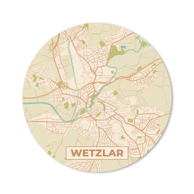 Produktbild von MuchoWow® Mauspad Mousepad Wetzlar - Karte - Vintage - Stadtplan 30x30 cm - Mousepads - Maus Mat - Pad - Mausunterlage - Tischunterlage - Schreibtischmatten