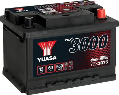 Produktbild von Yuasa Autobatterie SMF YBX3075 12 V 60 Ah