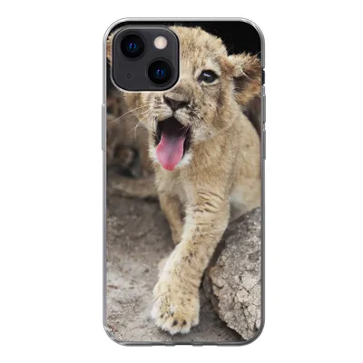 Produktbild von MuchoWow® Handyhülle Schutzhülle Hülle für iPhone 13 mini Jungtier - Löwen - Niedlich Silikon Softcase Handy Hülle - Softcase
