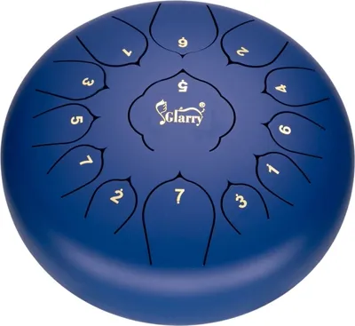 Produktbild von [US Warehouse] 12 Zoll 13 Tonnen Stahlzunge Trommel rostfrei Stahl Griff Trommel leere Trommel (blau)