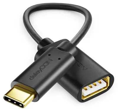 Produktbild von deleyCON USB-C auf USB-A Adapter OTG Kabel, C Stecker auf A Buchse, iPhone