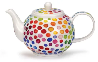 Teekanne aus Feinporzellan, 0,75 l, Hotspots-Design