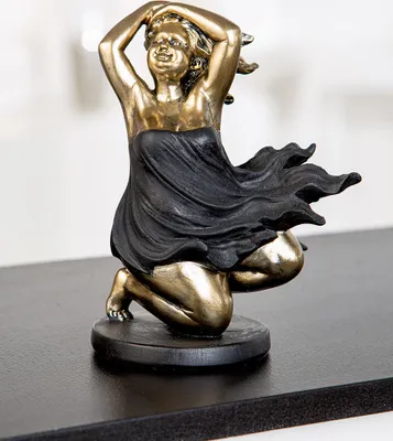 Produktbild von Casablanca Figur, "Elisabeth", Fraumotiv, Kunstharz, goldfarben, schwarz, , L. 8,5 cm, B. 13 cm, H. 18 cm 37870