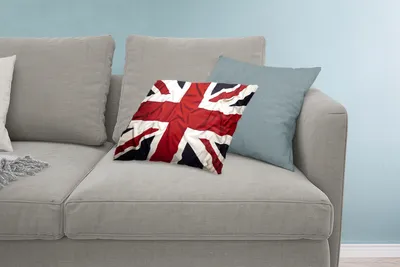 Produktbild von MuchoWow® Zierkissen Sofakissen Wohnzimmer Dekokissen 60x40 cm Die Flagge Großbritanniens - Kopfkissen - Polster mit Foto