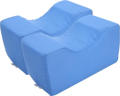 Produktbild von 2er-Set Knöchel-Dekubituskissen 20x10x10cm, Baumwolle & Schaumstoff, druckentlastend, formstabil, Fußlagerung für Senioren & Pflegebedürftige